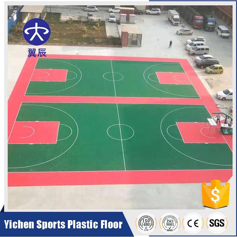 河北滄州籃球場懸浮拼裝地板